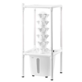   VEVOR hidroponikus termesztőrendszer termesztőlámpával, 30 hüvelyes függőleges 6 szintes hidroponikus torony, otthoni hidronikus kert vízszivattyúval, növények csíráztató készlete beltéri fűszernövényekhez, gyümölcsökhöz és zöldsé