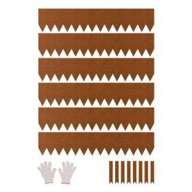   VEVOR acél kerti szegély, 6 db 40 x 8 hüvelykes időjárásálló és rozsda előtti fém kerti szegély, hajlítható kerti szegély, gyepszegély virágágyásokhoz, udvari ösvényelválasztóhoz