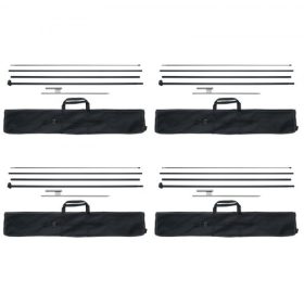   VEVOR toll zászlórúd készlet, 4 db Swooper zászlórúd 16,3 láb, jelzőzászlórudak üzleti reklámzászlókhoz kültérre, földbe szúrt cövekkel és hordtáskával (zászló nem tartozék)