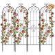 VEVOR kerti rács, 152 x 40,5 cm-es rózsarács, 4 db-os kerti virágos rózsarács porszórt bevonattal és kényelmes zárral, növénytartó rács virágokhoz, zöldségekhez, rózsákhoz