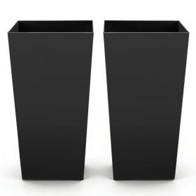   VEVOR magas virágcserepek, 2 db-os készlet, 750 mm-es nagy kültéri kúpos virágcserepek kültéri beltéri növényekhez, tornácra való műanyag modern virágcserepek görgőkkel, belső cseréppel és vízelvezető lyukakkal teraszra, kertbe, f