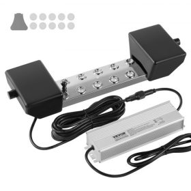   VEVOR ultrahangos párakészítő 10 fej, 7000mL/H ultrahangos ködképző, párakészítő 280W IP67 vízálló tápegységgel, bójával, csere tárcsákkal, tóba, kertbe, sziklakertbe, üvegházba, halloweeni dekorációhoz