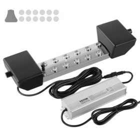   VEVOR ultrahangos párakészítő 12 fej, 9000mL/H ultrahangos ködképző, párakészítő 300W IP67 vízálló tápegységgel, bója, csere tárcsák, tóba, kertbe, sziklakertbe, üvegházba, halloweeni dekorációhoz