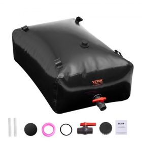   VEVOR 330L/87.17 gallonos víztároló tartály, lakókocsi víztartály, 1000D PVC összecsukható víztároló tartályok, nagy kapacitású lágyvízzsák, hordozható víztároló, tűzvédelem, kempingezés, vészhelyzet