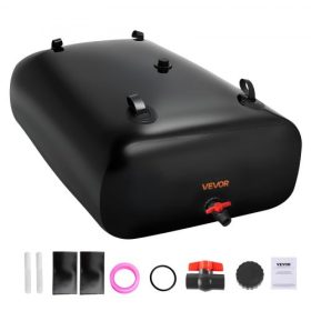   VEVOR víztároló hólyag, 1000 literes víztároló tartály, 1000D PVC nagy kapacitású puha zsák hólyag, összecsukható hordozható kerti öntözéshez, kempingezéshez, lakókocsihoz, vészhelyzeti használatra - fekete