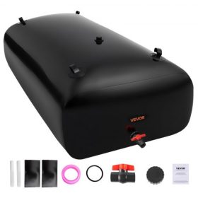   VEVOR víztároló hólyag, 330 literes víztároló tartály, 1000D PVC nagy kapacitású puha zsák hólyag, összecsukható hordozható kerti öntözéshez, kempingezéshez, lakókocsikhoz, vészhelyzeti használatra - fekete