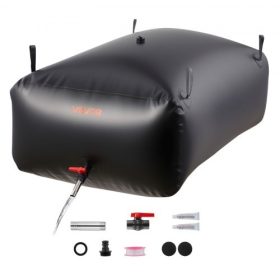   VEVOR víztároló hólyag 142,7 gallonos nagy kapacitású vízzsák, hordozható és összecsukható lágyvíztartály, szivárgásmentes és szakadásálló PVC vészvíztároló tartály lakókocsihoz, teherautóhoz és kültéri használatra