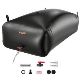   VEVOR víztároló hólyag, 1000L hordozható és összecsukható víztároló táska, kopásálló 1000D PVC lágy vizes táska, szivárgásmentes kempingtartály-tartályok kerti öntözéshez, lakókocsi vészhelyzeti használatra, fekete