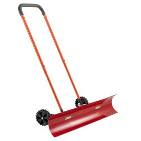   VEVOR hólapát kerekekkel, 96 cm-es kerekes hóeke lapát kétirányú szögletes pengével és 90°-ban állítható fogantyúval, tartós műanyag téli lapátok, hordozható hóeltakarító eszköz kocsibeállóhoz