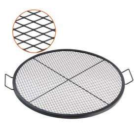  VEVOR X-Marks tűzrakóhely grillrács, kerek főzőrács, nagy teherbírású acél tábortűz BBQ grillrács fogantyúval és tartóval X huzal, hordozható kempingedények kültéri partikhoz és összejövetelekhez, 36 hüvelykes fekete