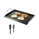 VEVOR szénacél serpenyő, 24x16 hüvelykes univerzális lapos tetejű téglalap alakú lemez, gázgrill serpenyő BBQ grillhez, Teppanyaki, hordozható családi főzőedény fogantyúval, kempingpartihoz
