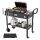 VEVOR kültéri grillkocsi, 787 x 432 mm asztali méretű grillezőasztal, összecsukható kültéri főzőasztal papírzsebkendőtartóval, kerekekkel, mágneses szerszámtartóval, BBQ előkészítő asztalok piknikhez, konyhába, udvarra