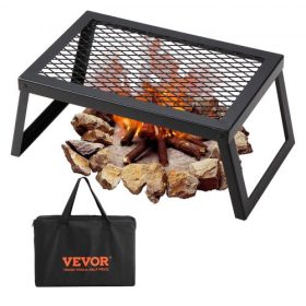   VEVOR Összecsukható Tábortűz Grill Hordozható Kemping Tűzrakóhely Acél Kültéri BBQ Piknik