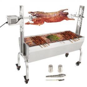   VEVOR Roaster Spit Rotisserie BBQ Grill egész sertés bárány csirkesütő 50W 90LBS