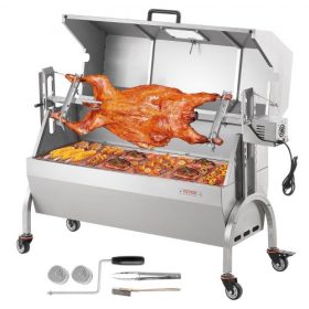   VEVOR Roaster Spit Rotisserie BBQ Grill sertés bárány csirkesütő 52W 198LBS