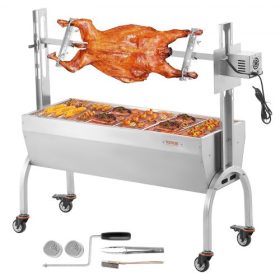   VEVOR Roaster Spit Rotisserie BBQ Grill sertés bárány csirkesütő 52W 198LBS