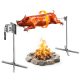 VEVOR forgónyárs, AC220-240V 8 szintű magasságú elektromos forgónyárs grillkészlet, BBQ grillek forgónyárs készlet 60 kg teherbírással, 38 W-os motor, rozsdamentes acél automata grillkészletek partikhoz