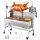 VEVOR forgónyárs grill, 38 W-os BBQ kültéri sertés- és báránynyárs sütő, faszenes nyárs sütő 60 kg teherbírással és 7 szintmagassággal, rozsdamentes acél elektromos forgónyárs grillkészlet kültéri kempingezéshez