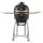 VEVOR faszenes füstölő és grill, 450 mm-es Kamado faszenes BBQ füstölő, mozgatható kerámia grillsütő 4 kerékkel (2 zárható), beépített hőmérővel, szellőzőnyílással és oldalsó polccal kültéri teraszon, udvaron való főzéshez