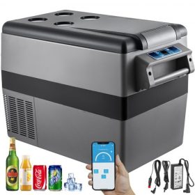   VEVOR hordozható kis autós fagyasztó 45L mini autós fagyasztó hűtőszekrény 45W autós hűtőszekrény 12V hűtőszekrény AC/DC hordozható fagyasztó hordozható jármű autós hűtőszekrény otthoni és kültéri használatra