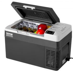   VEVOR hordozható autós hűtőszekrény, 12 voltos autós hűtőszekrény, 25 l / 26,4 QT egyzónás hordozható fagyasztó, -4℉-68℉ állítható hőmérséklet, kompresszoros hűtő otthonra, kültéri használatra, kempingezéshez, lakókocsihoz, autóho