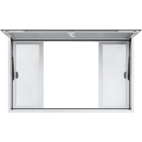   VEVOR koncessziós ablak 60"x36", alumíniumötvözetből készült büfékocsi-szervizablak 4 vízszintes tolóablakkal és napellenzővel és vontatóhoroggal, akár 85 fokos kiszolgálóablak büfékocsi-koncessziós utánfutóhoz