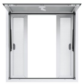   VEVOR koncessziós ablak 36"x36", alumíniumötvözetből készült büfékocsi kiszolgáló ablak 4 vízszintes tolóablakkal és napellenző ajtóval és vontatóhoroggal, akár 85 fokos kiszolgáló ablak büfékocsi koncessziós utánfutóhoz