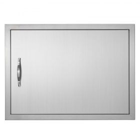   VEVOR BBQ bejárati ajtó, 685x508 mm, kültéri konyhai egyajtó, rozsdamentes acél süllyesztett ajtó, falra szerelhető függőleges ajtó fogantyúval, BBQ szigethez, grillezőállomáshoz, kültéri szekrényhez