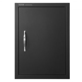   VEVOR BBQ bejárati ajtó, 415x570 mm, kültéri konyhai egyszárnyú ajtó, süllyesztett hidegtál ajtó, falra szerelhető függőleges ajtó fogantyúval, BBQ szigethez, grillező állomáshoz, kültéri szekrényhez