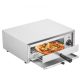 VEVOR Pultra szerelhető elektromos pizzasütő, 12 hüvelykes, 1500 W, 0-300 °C hőmérséklet-tartomány, rozsdamentes acél szerkezet és könnyen tisztítható morzsatálca, kereskedelmi és otthoni használatra egyaránt alkalmas