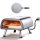 VEVOR 12"-os elektromos pizzasütő pulton, rozsdamentes acél pizzakészítő gép pizzakővel és spatulával, akár 850°F-ig melegszik, többcélú beltéri és kültéri pizzasütő éttermi otthoni kempingezéshez