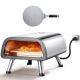 VEVOR 12"-os elektromos pizzasütő pulton, rozsdamentes acél pizzakészítő gép pizzakővel és spatulával, akár 850°F-ig melegszik, többcélú beltéri és kültéri pizzasütő éttermi otthoni kempingezéshez