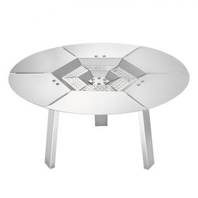   VEVOR tűzrakóhely hőterelő Solo Stove Yukon tűzrakóhelyhez, 508 mm-es kerek tűzrakóhely fatüzelésű tűzrakóhelyhez, 304 rozsdamentes acél hőelosztó, levehető égőfedél kempingkiegészítőkhöz