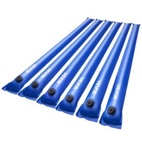   VEVOR medencetakaró vízzsákok, 6 db-os csomag 1220 mm, egykamrás medencetakaró vízcsövek, 0,4 mm vastag PVC zsákok, súlyok szivárgásmentes csavaros kupakkal, talajba süllyesztett úszómedence-fedések téli zárásához, kék