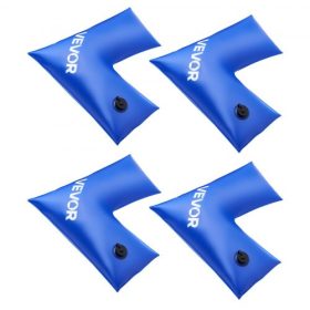   VEVOR sarok medence víztömlők, 4 db-os csomag 570 x 565 mm, sarok téli vízzsákok szivárgásmentes csavaros kupakkal, 0,4 mm-es strapabíró PVC, hidegálló súlyok földbe süllyesztett medencetakarókhoz