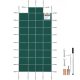 VEVOR medencebiztonsági takaró 18x36 lábas téglalap alakú, süllyesztett medencékhez, biztonsági medencetakaró 4x10 lábas középső lépcsővel, hálós, tömör medencetakaró vízelvezető lyukakkal úszómedencéhez, téli biztonsági takaró, z