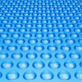   VEVOR napelemes medencetakaró, Φ10 láb átmérőjű kerek napelemes takaró medencékhez, földbe süllyesztett, föld feletti úszómedence napelemes takaró, 15 mil napelemes takaró, kék
