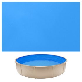   VEVOR 365,7 cm-es medencefólia, kerek, átfedéses medencefólia 90 cm falmagassághoz, prémium vinil, könnyen telepíthető szivárgásmentes foltokkal, acél oldalú, föld feletti medencefóliához tervezve, kültéri, kék