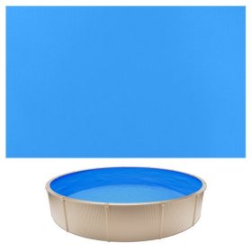   VEVOR 350,5 cm-es medencefólia, kerek UniBead medencefólia 120 cm falmagassághoz, prémium vastag vinil, könnyen telepíthető szivárgásmentes foltokkal, acél oldalú föld feletti medencefóliához, kültéri, kék