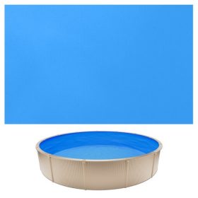   VEVOR 350,5 cm-es medencefólia, kerek, átfedéses medencefólia 90 cm falmagassághoz, prémium vinil, könnyen telepíthető szivárgásmentes foltokkal, acél oldalú, föld feletti medencefóliához tervezve, kültéri, kék