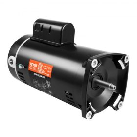   VEVOR 2 LE-s medenceszivattyú motor, 56Y-os váz, 230V (7,8 amper) 3450 RPM, 60Hz, 1,3-as szerviztényező, 50μF/250V kondenzátor, balra forgás, négyzet alakú peremes cseremotor