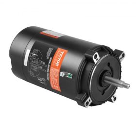   VEVOR 1 LE-s medenceszivattyú motor, 56J váz, 115V (9,8 amper)/230V (4,9 amper) 3450 RPM, 60Hz, 1,4 szerviztényező, 90μF/250V kondenzátor, balra forgás, kerek peremes cseremotor