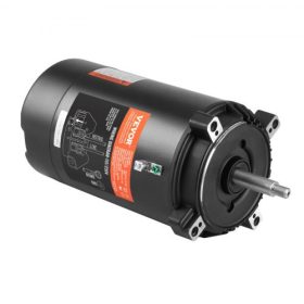   VEVOR 0,75 LE-s medenceszivattyú motor, 56J váz, 115V (8 amper)/230V (4 amper) 3450 RPM, 60Hz, 1,5-ös szerviztényező, 80μF/250V kondenzátor, balra forgás, kerek peremes cseremotor