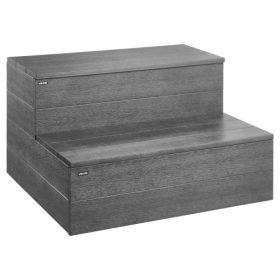   VEVOR pezsgőfürdő lépcső, 2 lépcsős kültéri medence lépcső, nagy teherbírású, 635 mm széles HIPS föld feletti/felfújható medencelétra 272,2 kg teherbírással, többcélú használatra verandára, teraszra, fedélzetre, lakókocsikhoz, gra