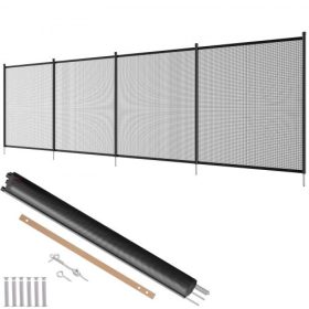   VEVOR medencekerítés, 4 x 12 ft medencekerítés fedett medencékhez, Kivehető gyermekbiztonsági medencekerítés, Könnyű barkácsszerelhető medencekerítés, 340 grammos Teslin PVC medencekerítés háló, védi a gyerekeket és a háziállatoka