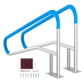  VEVOR medencekorlát, 2 db 55 x 32 hüvelykes medencekorlát, rozsdamentes acél alaplappal beltéri/kültéri medencékhez, medencekorlát teraszokhoz, rozsdaálló kapaszkodó markolattal és kiegészítők jakuzzikhoz