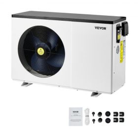   VEVOR elektromos medence hőszivattyú, 3,22-15,25 kW fűtési teljesítmény, energiatakarékos, változtatható frekvenciájú medencefűtők 30-60 m³-es föld feletti medencékhez, medence vízmelegítő fűtése és hűtése AC220-240V 50Hz
