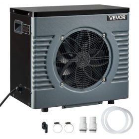   VEVOR 4920 W medence hőszivattyú, elektromos medencefűtő föld feletti használatra, akár 18 m³-ig, max. COP 5,29, alacsony zajszint, GFCI védelem, 15-40 ℃ fűtési hőmérséklet úszáshoz és fitneszhez, 220V 50Hz