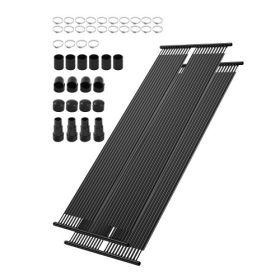   VEVOR napelemes medencefűtő, 2,75 x 20 láb HDPE napelemes medencepanel (2 db) - Tartós és időjárásálló, Teljes tartozékokkal, Univerzális napelemes medencepanel – Növeli a víz hőmérsékletét, Föld feletti és Földbe süllyesztett med