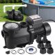 VEVOR medenceszivattyú, 550 W, 14 000 l/óra maximális áramlás, egysebességes úszómedence-szivattyú, AC 220-240V, 3450 RPM, 12 m maximális emelőmagasság, 24 órás időzítővel és szűrőkosárral, föld feletti és földbe süllyesztett mede